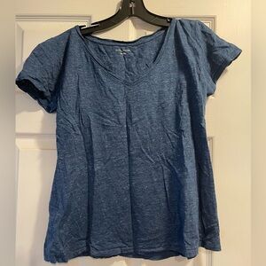 Eileen Fisher Indigo V-Neck Short Sleeve Tee